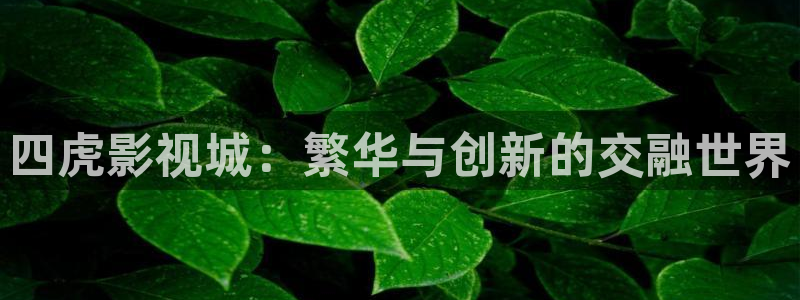 99视频网：四虎影视城：繁华与创新的交融世界